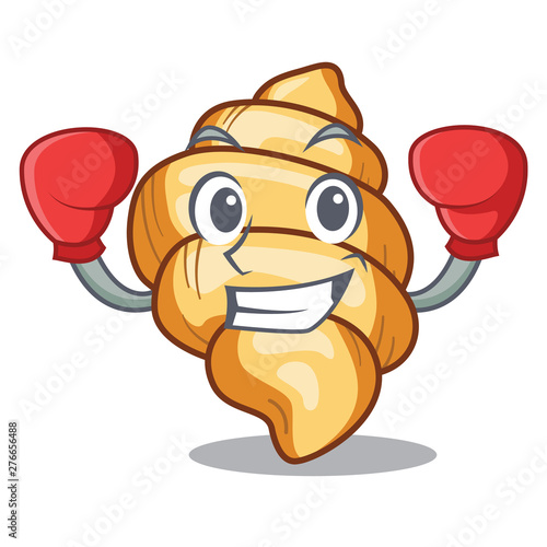 Boxing gnocchi pasta isolated in the character