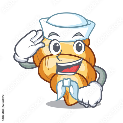 Sailor gnocchi pasta isolated in the character