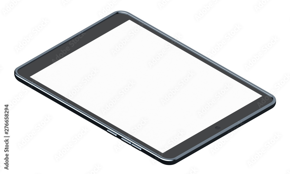 Tablet computer in isometric view. 3d rendering Tablet computer in isometric view. 3d rendering