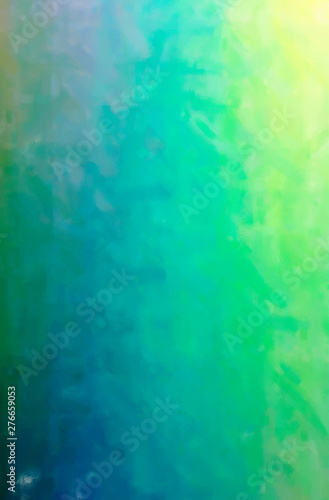 Abstract illustration of blue, yellow and green Dry Brush Oil Paint background