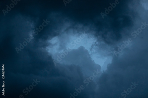 Stormy clouds for background.