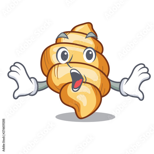 Surprised pasta gnocchi cooked in mascot pan