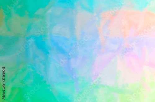 Abstract illustration of Blue, green and yellow Dry Brush Oil Paint background