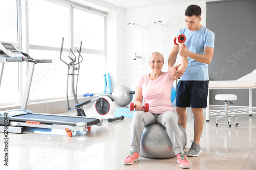 Physiotherapist working wit...