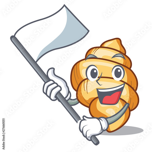 With flag pasta gnocchi on the a cartoon