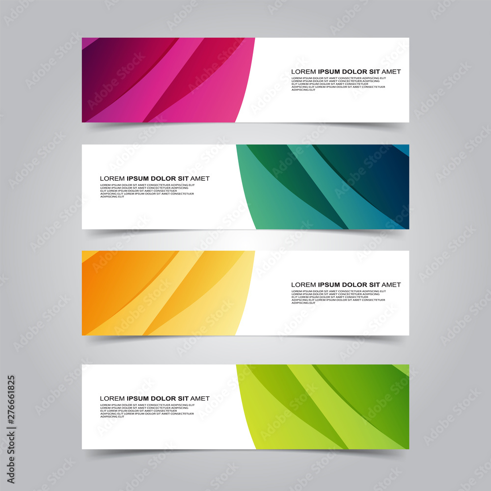 Fototapeta premium Vector Abstract banner web template