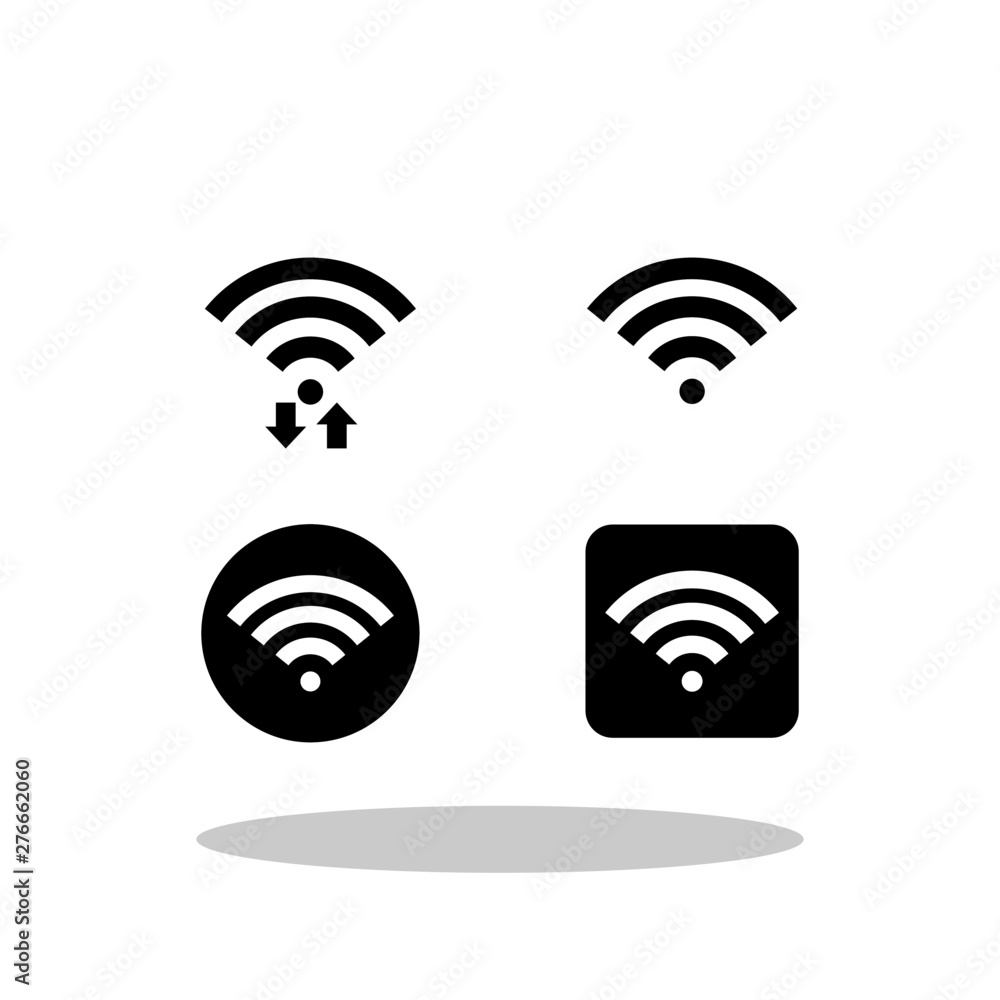 WIFI icon in flat style. WLAN symbol for your web site design, logo, app, UI Vector EPS 10. WIFI icon in flat style. WLAN symbol for your web site design, logo, app, UI Vector EPS 10.