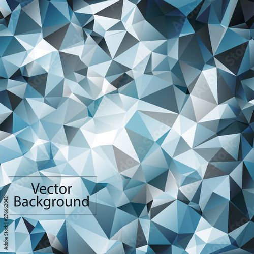 Blue and white polygonal mosaic background