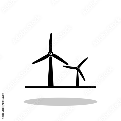 Wind power icon in flat style. Eco energy symbol for your web site design, logo, app, UI Vector EPS 10.