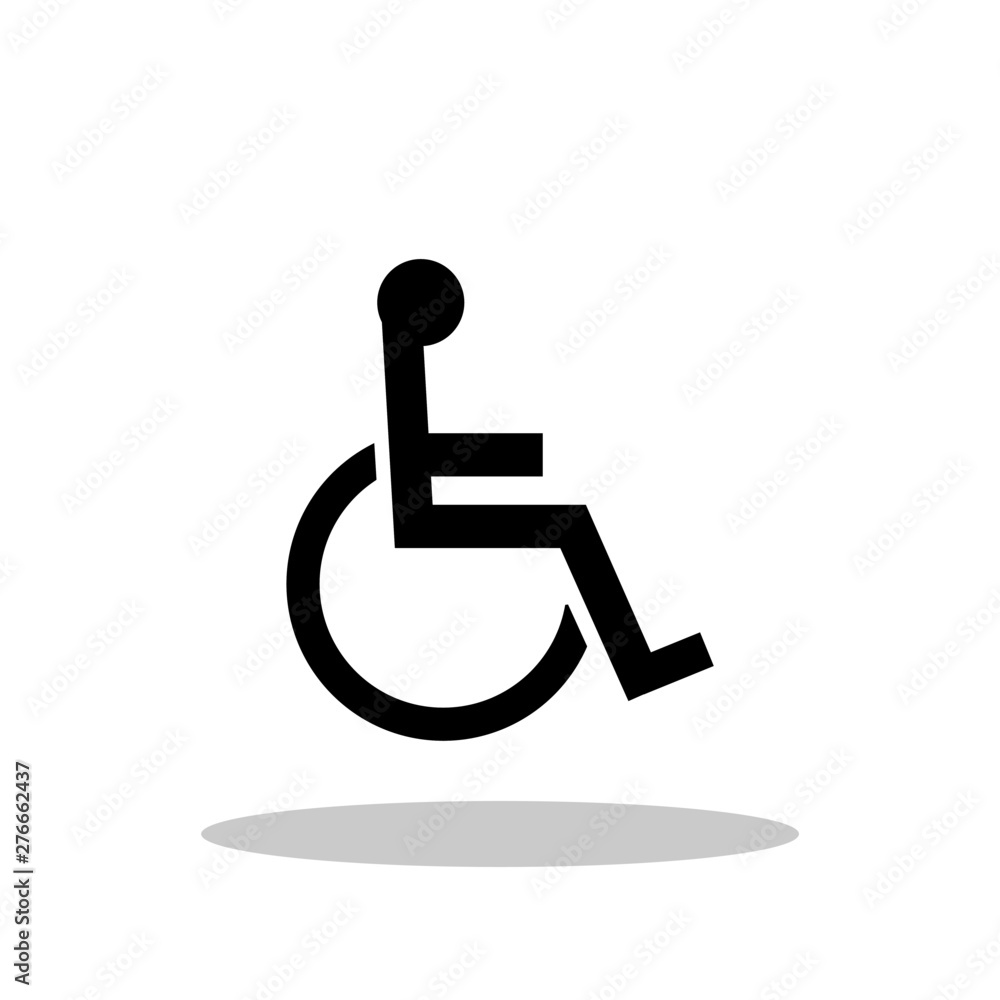 Wheelchair / Handicap / Disabled person icon in trendy flat style. Vector Illustration EPS 10. Wheelchair / Handicap / Disabled person icon in trendy flat style. Vector Illustration EPS 10.