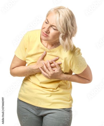 Mature woman suffering from...