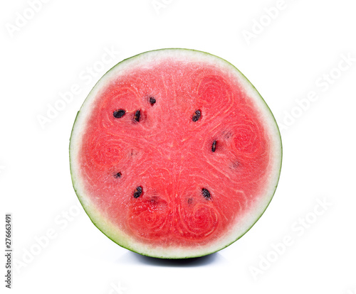 half of watermelon isolated on white background