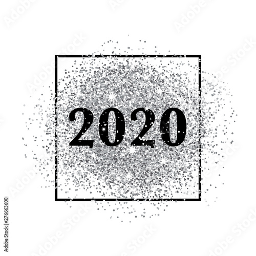 Nappy new year 2020 confetti postcard decoration