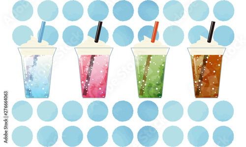 蓋無しのクリームソーダ