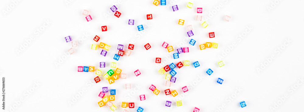 Multicolor alphabet on white background Multicolor alphabet on white background