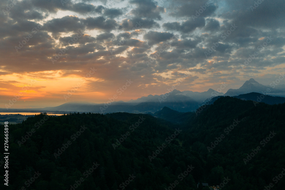 Obraz premium Sonnnenaufgang im Allgäu