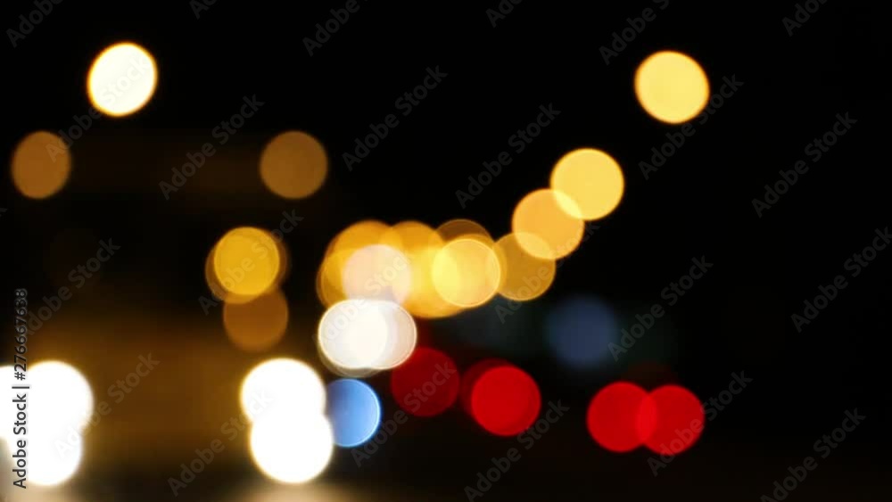 Blurred car lights at the crossroads of the big night city Blurred car lights at the crossroads of the big night city