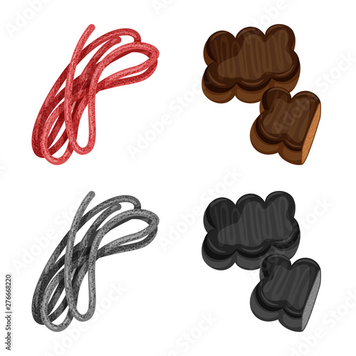 Isolated object of traditional and tour icon. Set of traditional and landmarks stock symbol for web.
