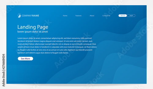 website design template. fluid background with dynamic composition on blue color.