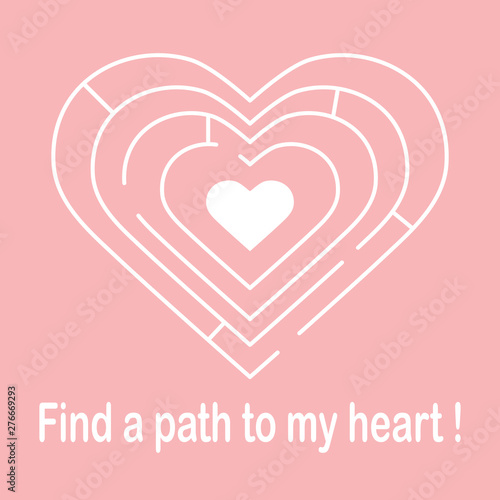 Labyrinth to the heart. Valentine's Day