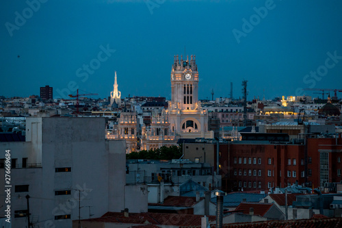 Madrid skyline during the evening © Nicoleta