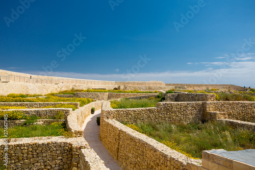 Gozo fortress in Malta, on a summer day