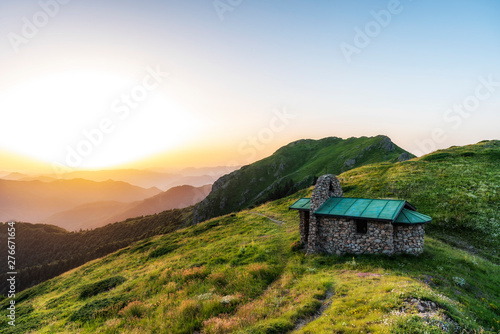 Holy Trinity chapel in Old mountain, near Eho hut. Central Balkan national park in Bulgaria