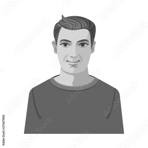 Isolated object of face and person logo. Collection of face and portrait stock symbol for web.