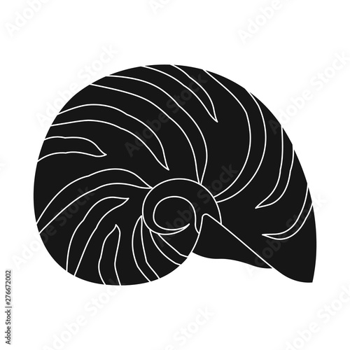 Isolated object of nature and ocean sign. Set of nature and mollusk vector icon for stock.