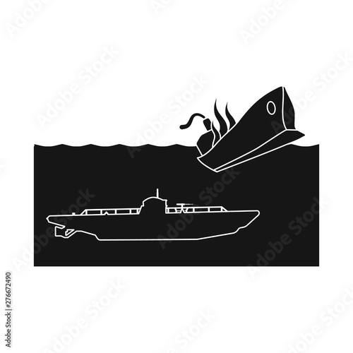 Vector illustration of technology and fleet logo. Collection of technology and navy stock vector illustration.