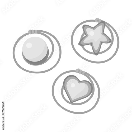 Vector design of hairgrip and hairdo logo. Collection of hairgrip and clip stock vector illustration.