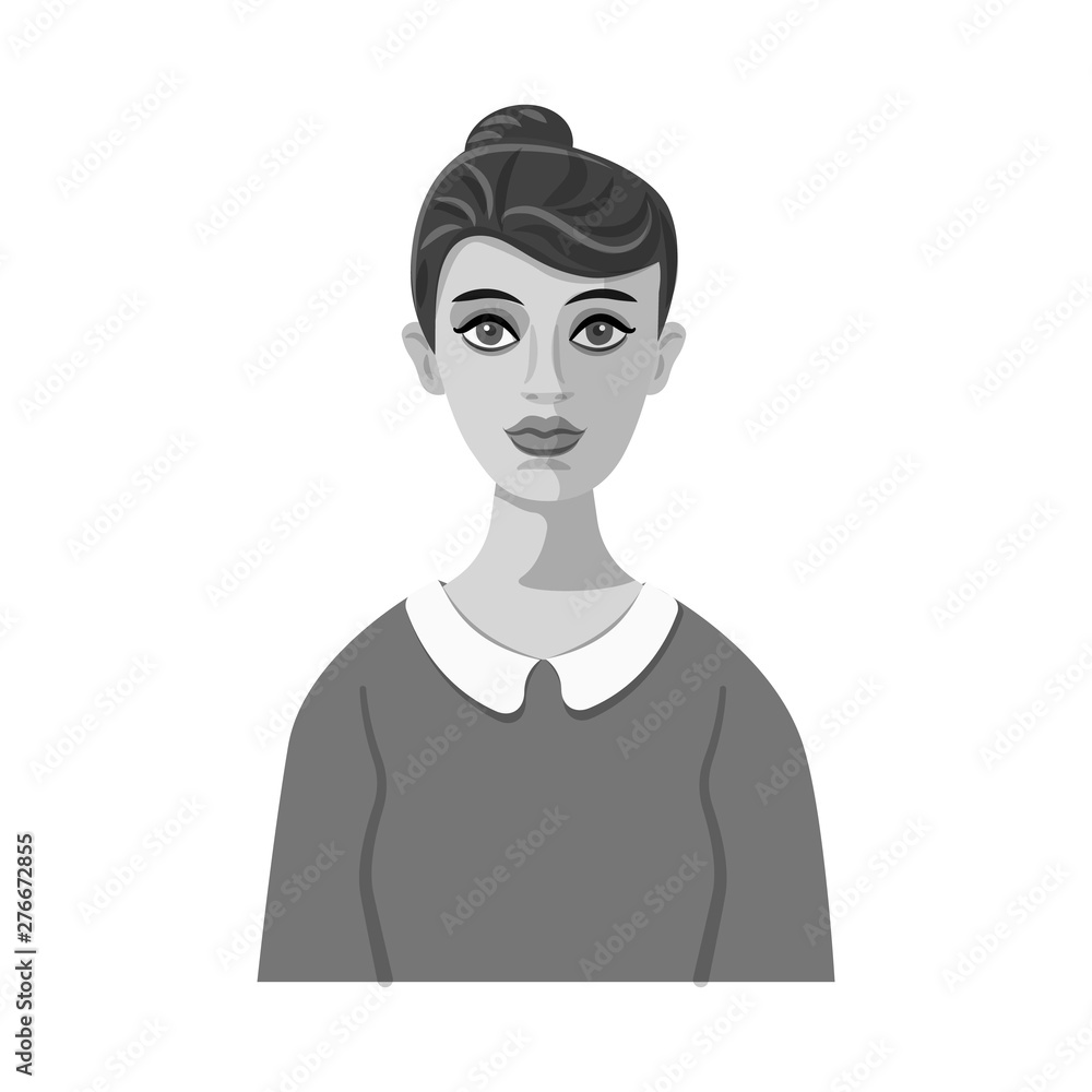 Vector design of face and person icon. Collection of face and portrait stock symbol for web. Vector design of face and person icon. Collection of face and portrait stock symbol for web.