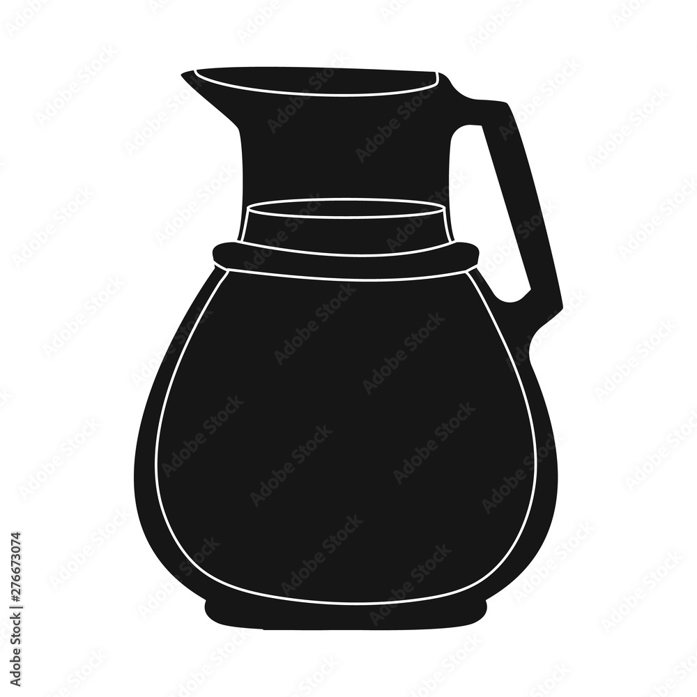 Isolated object of milk and jug logo. Collection of milk and bottle stock vector illustration.