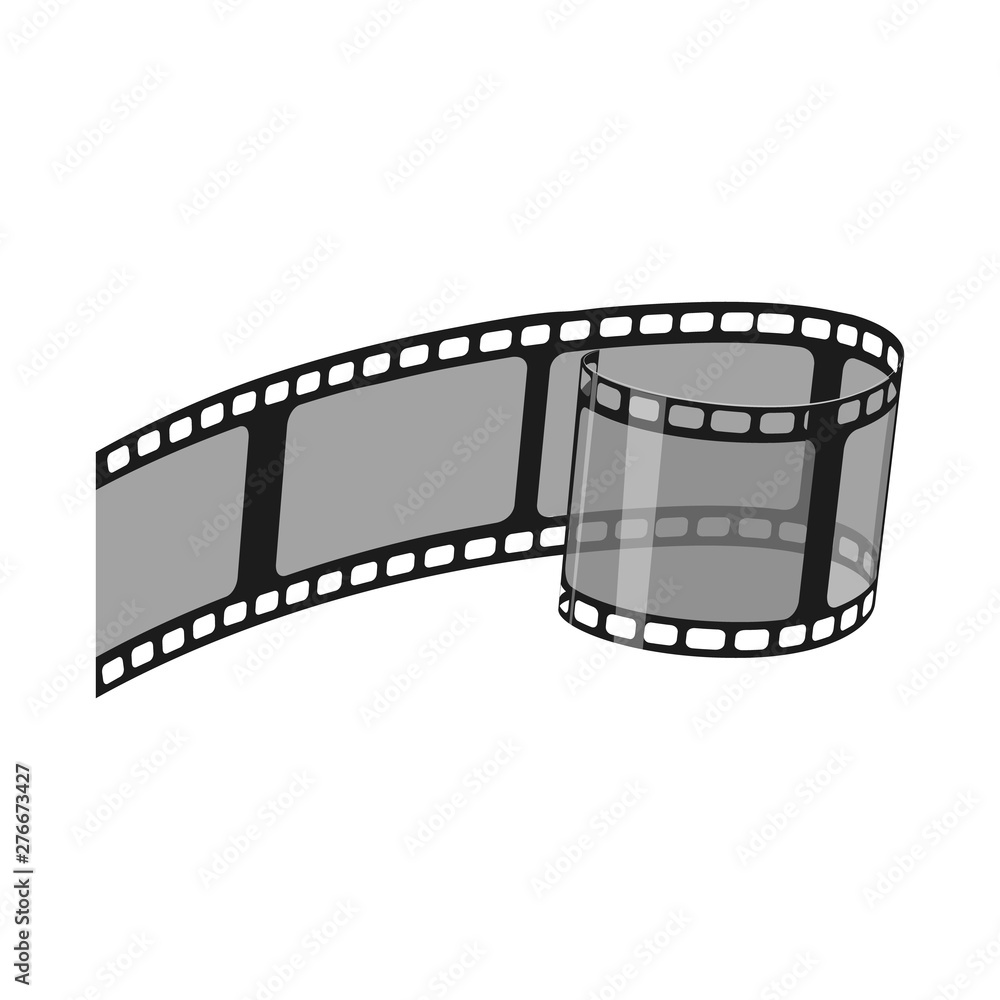 Isolated object of cinematography and studio logo. Set of cinematography and filming vector icon for stock.
