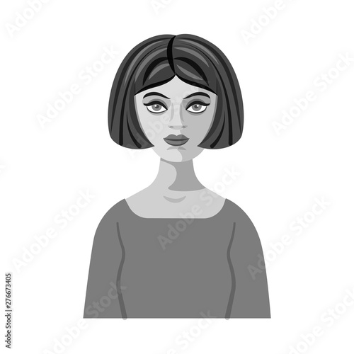Vector design of face and person symbol. Set of face and portrait vector icon for stock.
