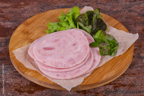 Sliced tasty Ham appetizer