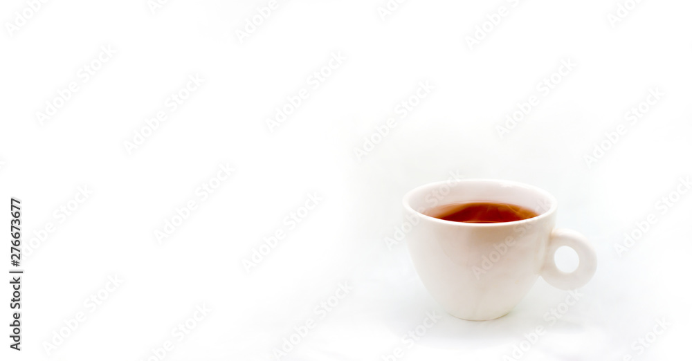 Drink in a warm glass with smoke on a white background. Drink in a warm glass with smoke on a white background.