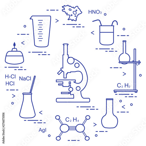 Chemistry scientific, education elements.