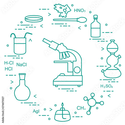 Chemistry scientific, education elements.