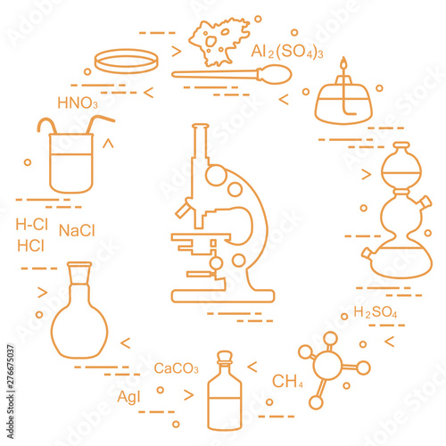 Chemistry scientific, education elements.
