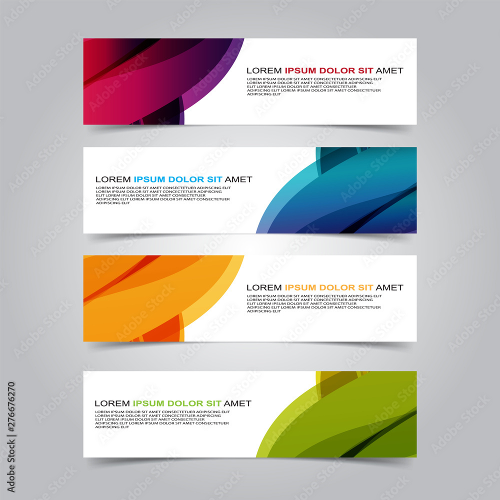 Fototapeta premium Vector Abstract banner web template