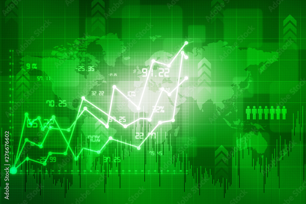 2d rendering Stock market online business concept. business Graph 2d rendering Stock market online business concept. business Graph