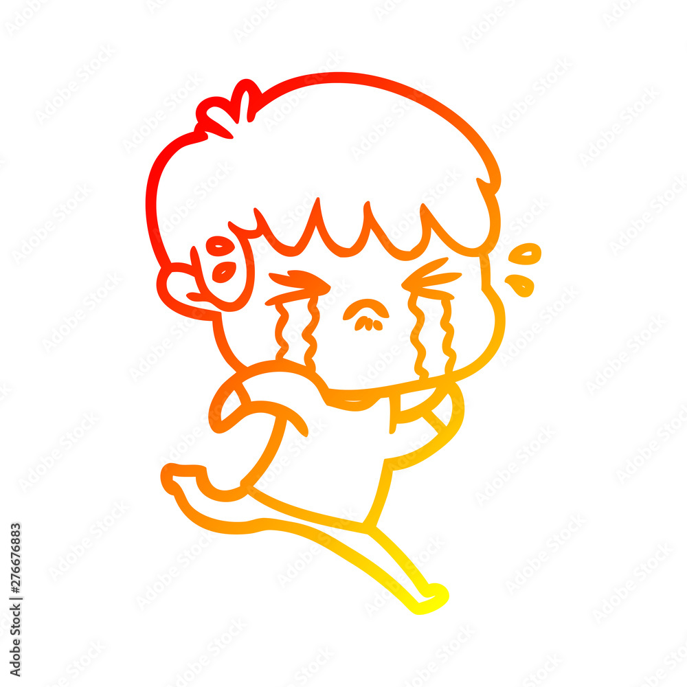 warm gradient line drawing cartoon boy crying warm gradient line drawing cartoon boy crying