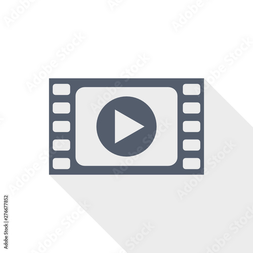 Play video flat design vector ico"