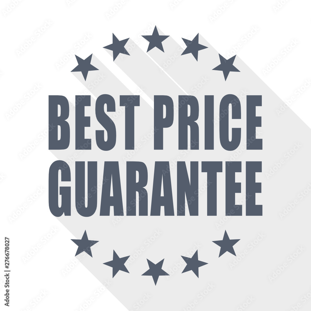 best price guarantee flat design vector icon
