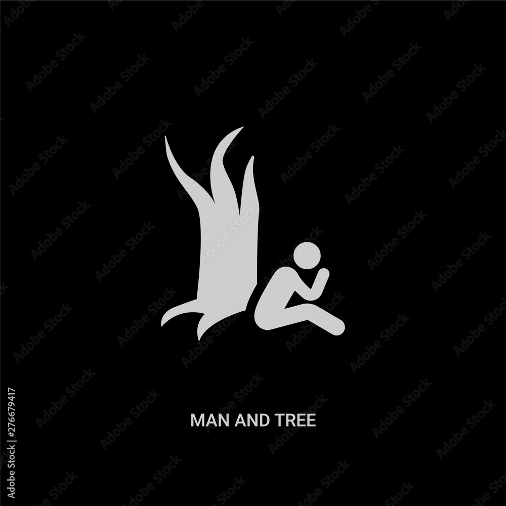 white man and tree vector icon on black background. modern flat man and tree from ultimate glyphicons concept vector sign symbol can be use for web, mobile and logo. white man and tree vector icon on black background. modern flat man and tree from ultimate glyphicons concept vector sign symbol can be use for web, mobile and logo.