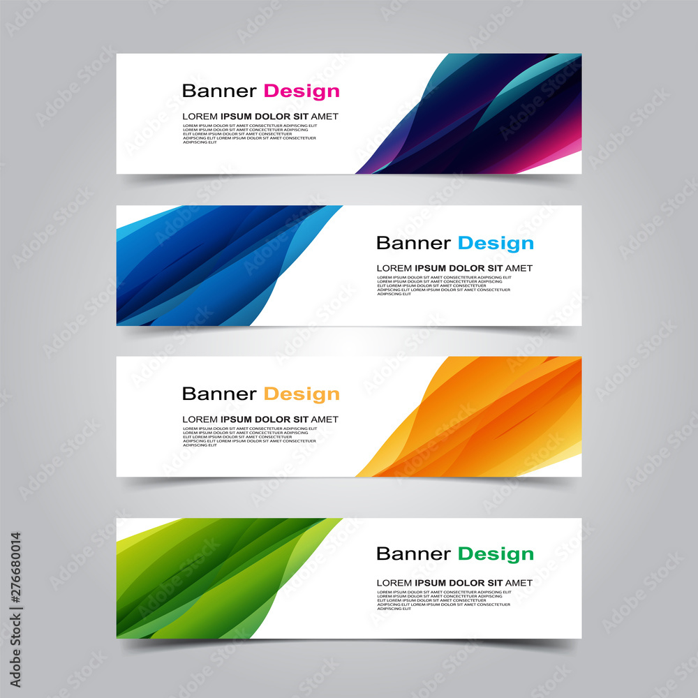 Fototapeta premium Vector Abstract banner web template