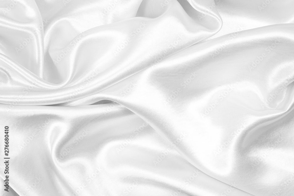 White silk texture luxurious satin for abstract background