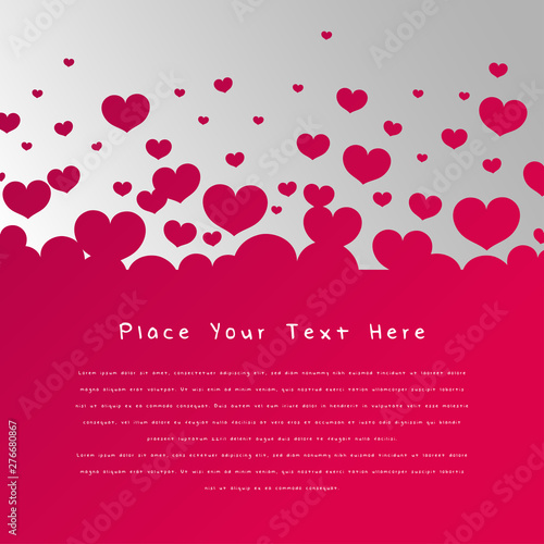 Beautiful simple love background with copy space vector