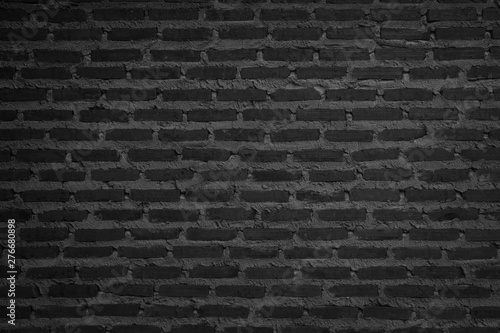 Wall dark brick wall texture background. Brickwork or stonework flooring interior rock old pattern clean concrete grid uneven bricks design stack.